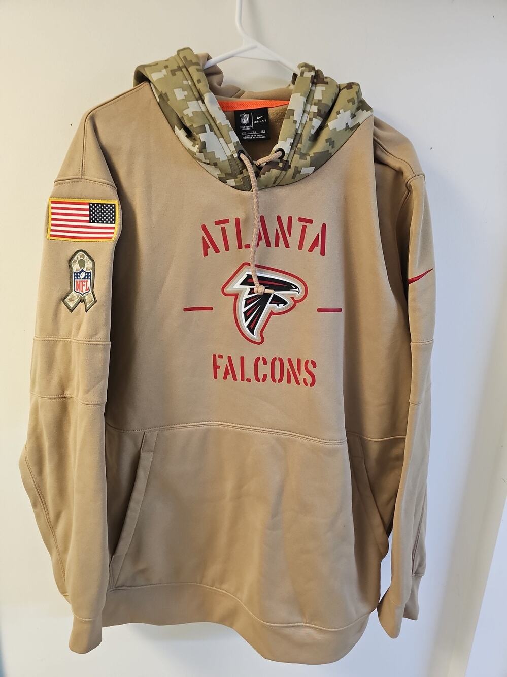Nike Men’s Atlanta Falcons Salute To Service Hoodie Sweatshirt Sz XXL NFL Camo
